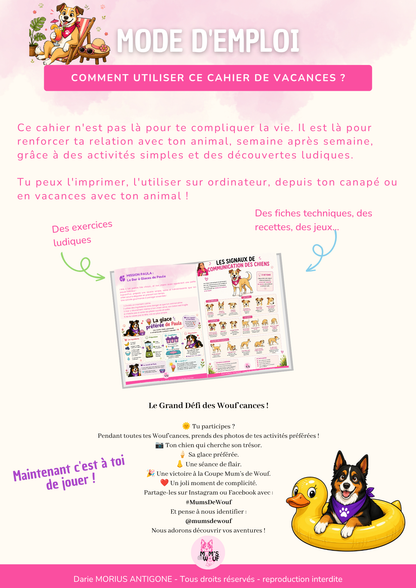 Cahier de vacances - Mum’s de Wouf