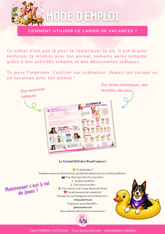 Cahier de vacances - Mum’s de Wouf